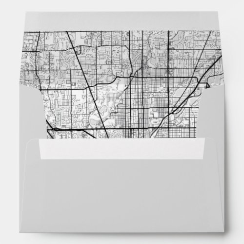 Indianapolis Indiana City Map Envelope