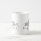 Indianapolis, Indiana | City Stylized Skyline Coffee Mug (Center)