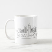 Indianapolis, Indiana | City Stylized Skyline Coffee Mug (Left)
