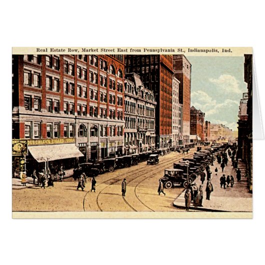Indianapolis, Indiana Downtown 1915 Cards (Front Horizontal)