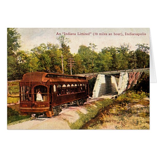 Indianapolis, Indiana Electric Trolley 1915 (Front Horizontal)