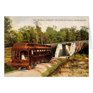 Indianapolis, Indiana Electric Trolley 1915 Cards
