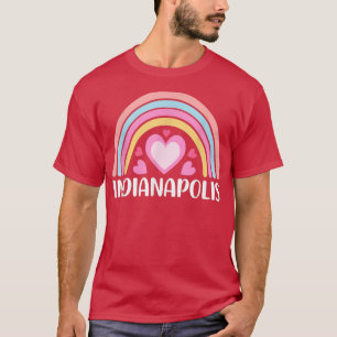 Indianapolis Indiana for Women Rainbow  T-Shirt