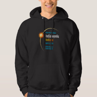 Indianapolis Indiana In Total Solar Eclipse 2024 1 Hoodie