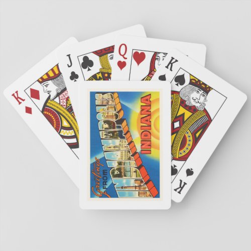 Indianapolis Indiana IN Vintage Travel Souvenir Playing Cards