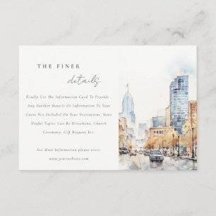 Indianapolis Indiana Landscape Wedding Detail Enclosure Card