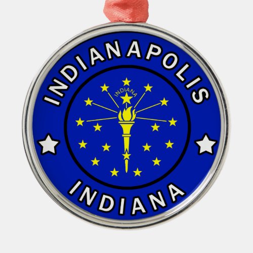 Indianapolis Indiana Metal Ornament