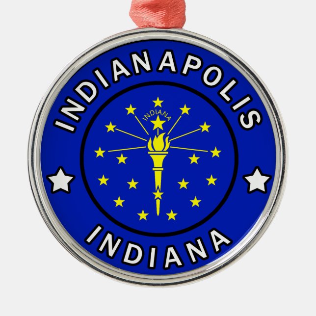 Indianapolis Indiana Metal Ornament (Front)