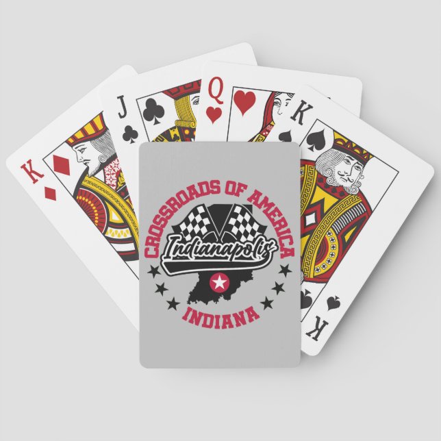Indianapolis,Indiana Poker Cards (Back)