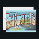 Indianapolis Indiana Postcard<br><div class="desc">Terrific vintage  postcard greeting from Indianapolis,  Indiana repurposed!</div>