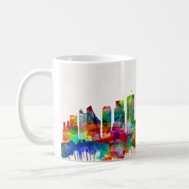 Indianapolis Indiana Skyline Coffee Mug (Left)