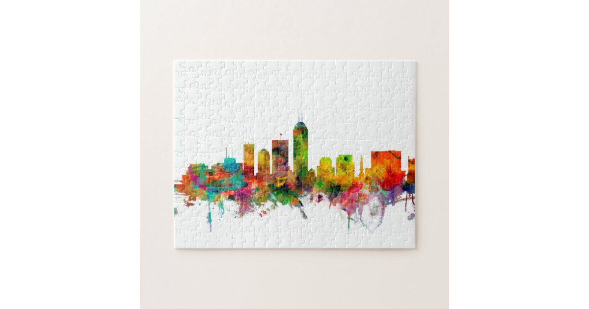 Indianapolis Indiana Skyline Jigsaw Puzzle Zazzle