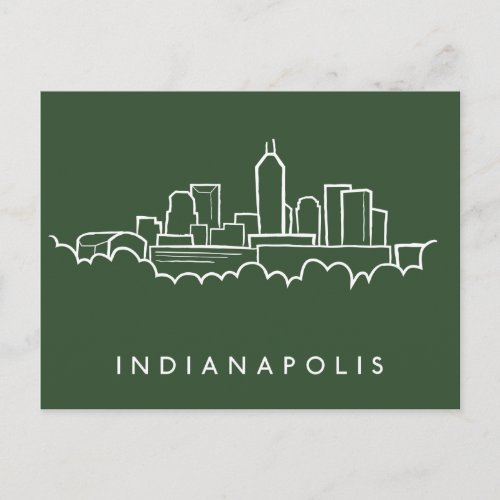 Indianapolis Indiana Skyline Postcard