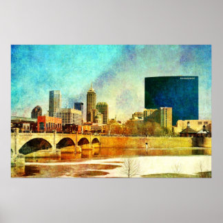 Indianapolis Indiana Skyline Poster