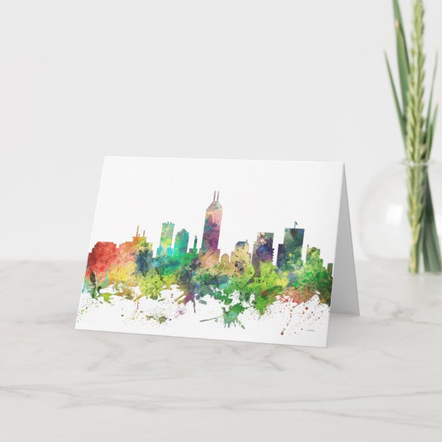 INDIANAPOLIS, INDIANA SKYLINE SP - HOLIDAY CARD (Front)