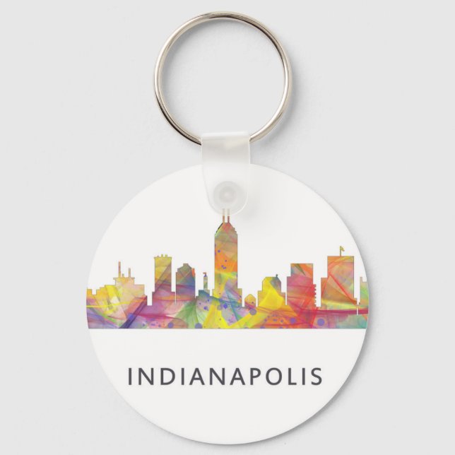 INDIANAPOLIS, INDIANA SKYLINE WB1 - KEYCHAIN (Front)