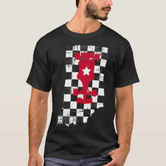 Indianapolis Indiana State 500 Race Car Distresse T-Shirt