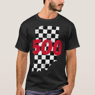 Indianapolis Indiana State 500 Race Car Distresse T-Shirt