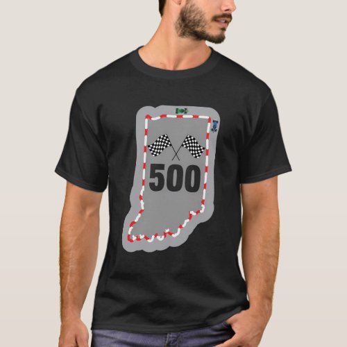 Indianapolis Indiana State 500 Racing T_Shirt