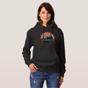 Indianapolis Indiana State Skyline Retro 80s Hoodie