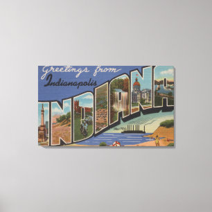 Indianapolis, Indiana (Steel Mills/Sand Dunes) Canvas Print