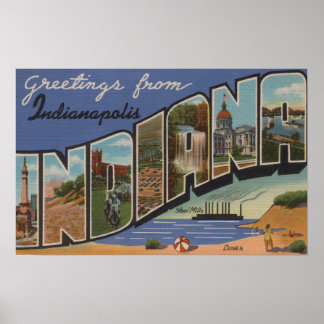 Indianapolis, Indiana (Steel Mills/Sand Dunes) Poster