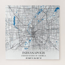 Indianapolis Indiana USA Travel City Map