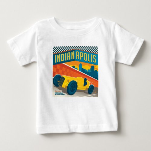 Indianapolis Indiana  Vintage Racer Baby T_Shirt