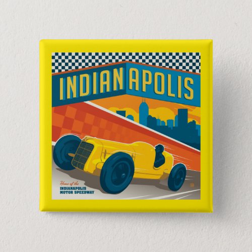 Indianapolis Indiana  Vintage Racer Button