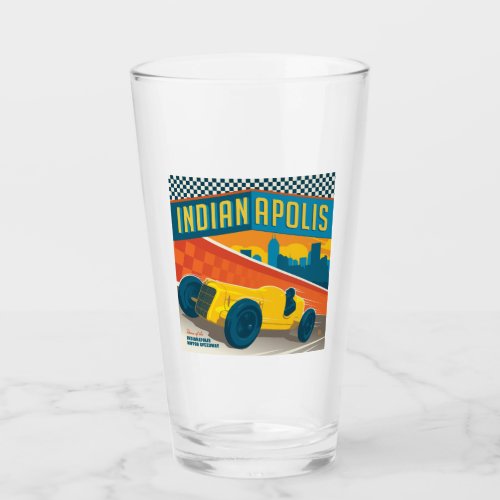 Indianapolis Indiana  Vintage Racer Glass