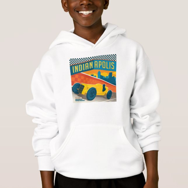 Indianapolis, Indiana | Vintage Racer Hoodie (Front)