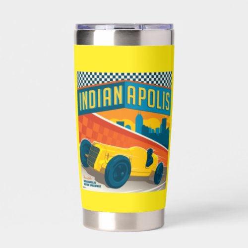 Indianapolis Indiana  Vintage Racer Insulated Tumbler