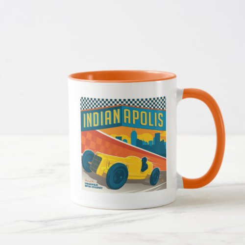 Indianapolis Indiana  Vintage Racer Mug