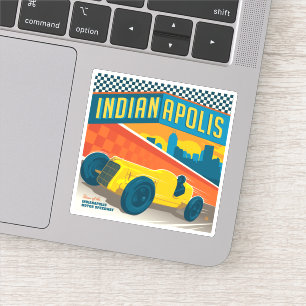 Indianapolis, Indiana   Vintage Racer Sticker