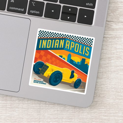 Indianapolis Indiana  Vintage Racer Sticker