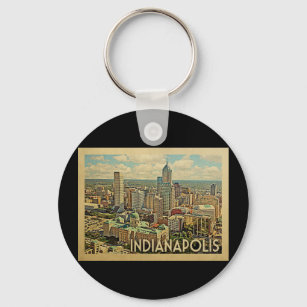 Indianapolis Indiana Vintage Travel Keychain