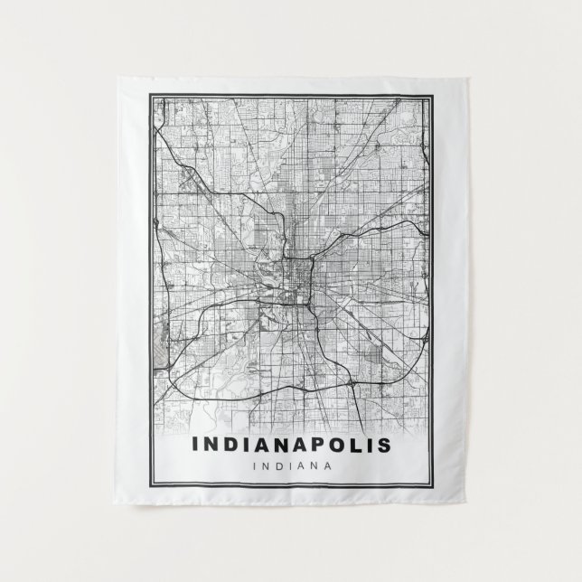Indianapolis Map Tapestry (Front)