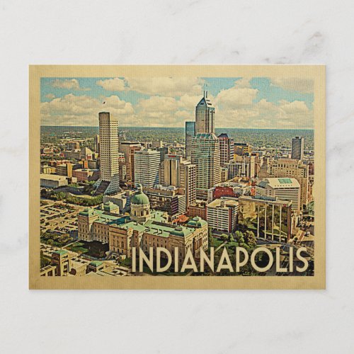 Indianapolis Postcard Indiana Vintage Travel