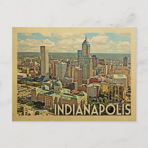 Indianapolis Postcard Indiana Vintage Travel