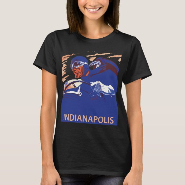 Indianapolis Race Car Speed Red Travel T-Shirt (Front)