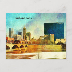 Indianapolis Skyline Postcard