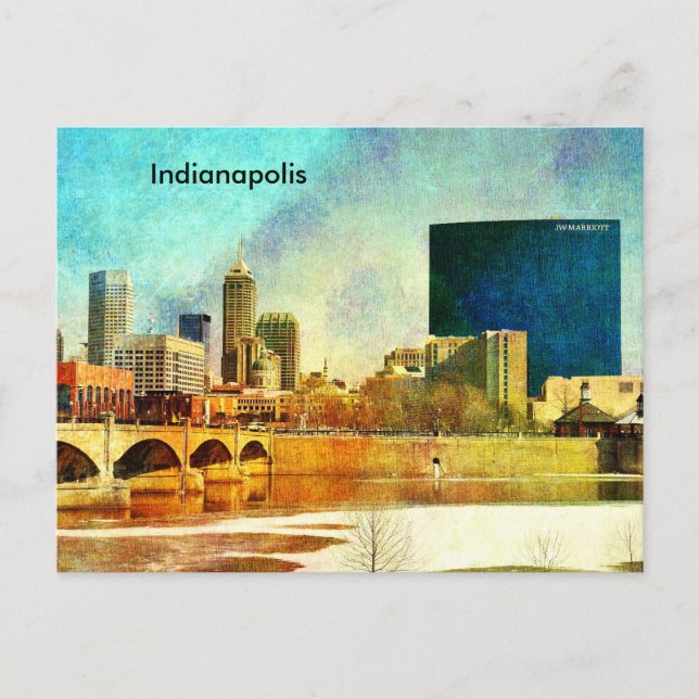 Indianapolis Skyline Postcard (Front)
