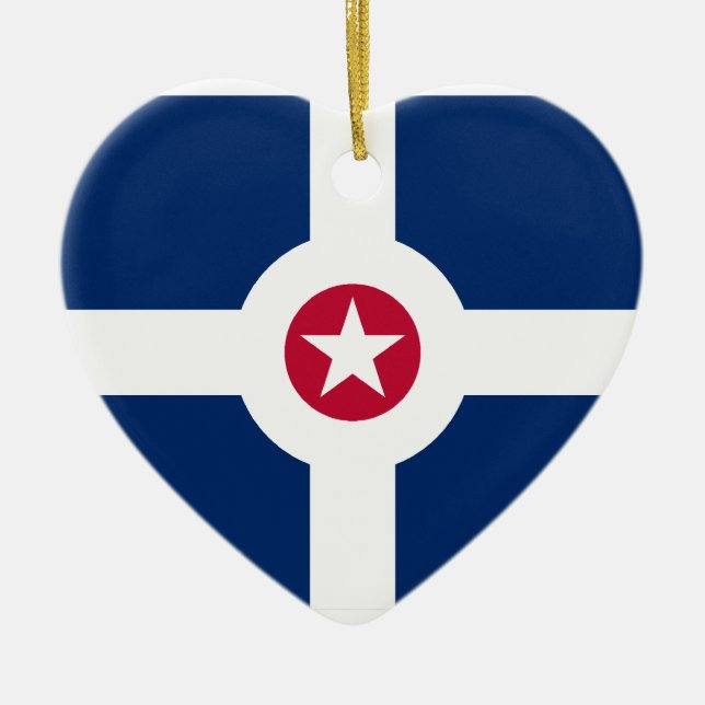 Indianapolis, United States flag Ceramic Ornament (Front)