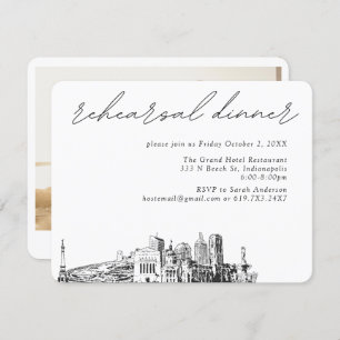 Indianapolis Wedding Elegant Rehearsal Dinner Enclosure Card