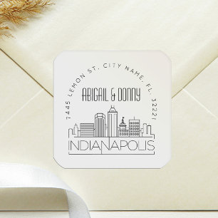 Indianapolis Wedding Pre-Addressed Envelope Seal