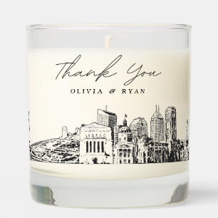 Indianapolis Wedding Thank You Gift Custom Candle