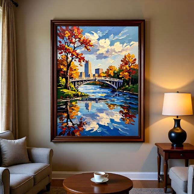 Indianapolis White Bridge Over the White River  Poster (Creator Uploaded)