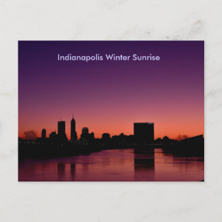 Indianapolis Winter Sunrise Postcard