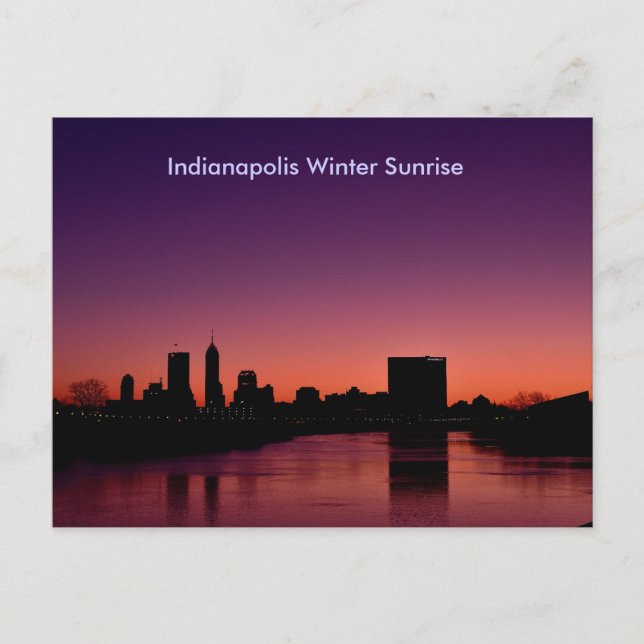 Indianapolis Winter Sunrise Postcard (Front)