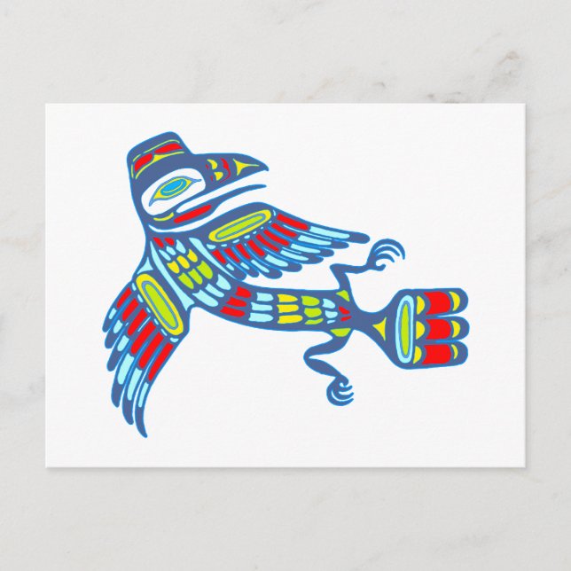 Indianer Rabe Native american Raven Postcard (Front)